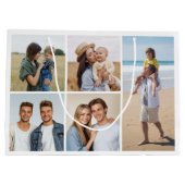 独自の5つのフォトコラージュを作成 ラージペーパーバッグ (裏面)