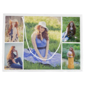 独自の5つのフォトコラージュを作成 ラージペーパーバッグ (裏面)