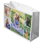 独自の5つのフォトコラージュを作成 ラージペーパーバッグ (裏面アングル)