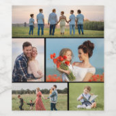 独自の5つのフォトコラージュを作成 ワインラベル (シングルラベル)