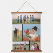 独自の5つのフォトコラージュを作成 吊り下げ型タペストリー (正面)