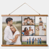 独自の5つのフォトコラージュを作成 吊り下げ型タペストリー (正面)