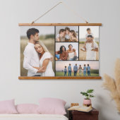 独自の5つのフォトコラージュを作成 吊り下げ型タペストリー (寝室)