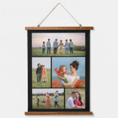 独自の5つのフォトコラージュを作成 吊り下げ型タペストリー (正面)