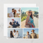 独自の5つのフォトコラージュを作成 招待状 (正面/裏面)