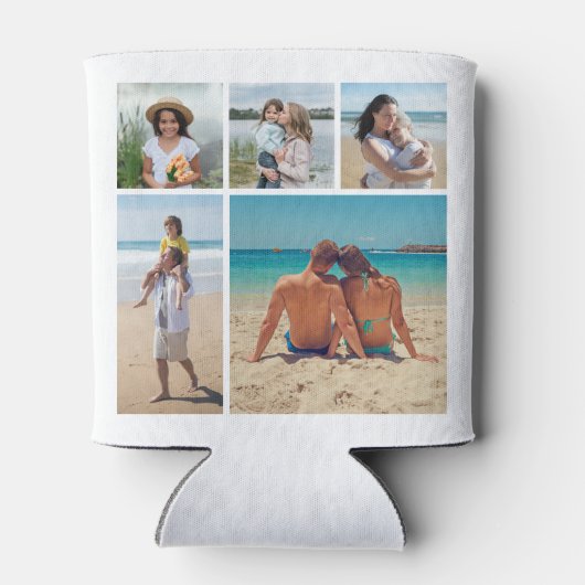 独自の5つのフォトコラージュを作成 缶クーラー (裏面)