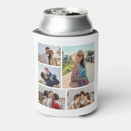 独自の5つのフォトコラージュを作成 缶クーラー (缶裏面)