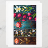 独自の5つのヴィンテージ・フローラ・ブックマークの作成 (正面/裏面)