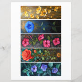 独自の5つの支払/入金フローラ・ブックマークの作成 (正面)