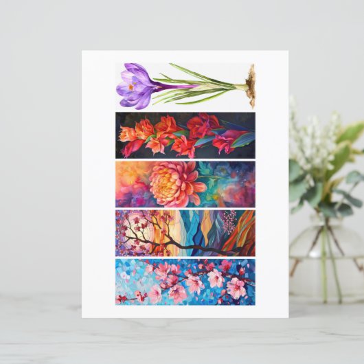 独自の5つの美しいフローラブックマークの作成 (スタンド正面)