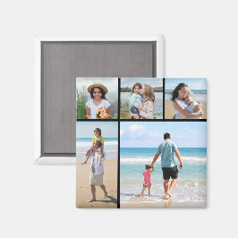 独自の5フォトコラージュ編集可能カラーを作成 マグネット