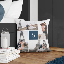 独自の5枚の写真モノグラムののコラージュを作成 クッション