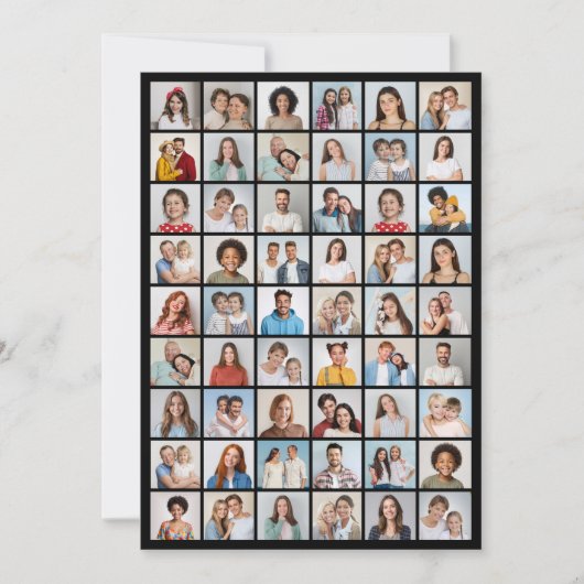 独自の54フォトコラージグリーティングを作成する カード (正面)