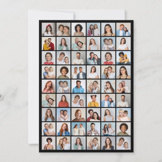 独自の54フォトコラージグリーティングを作成する カード (正面)