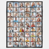 独自の54フォトコラージュを作成 フリースブランケット (正面)