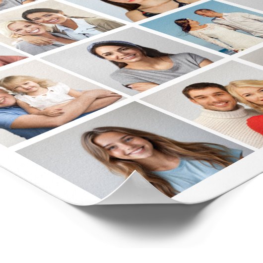 独自の54フォトコラージュを作成 ポスター (角)