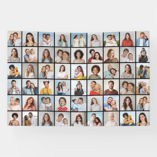 独自の54フォトコラージュを作成 横断幕 (横)