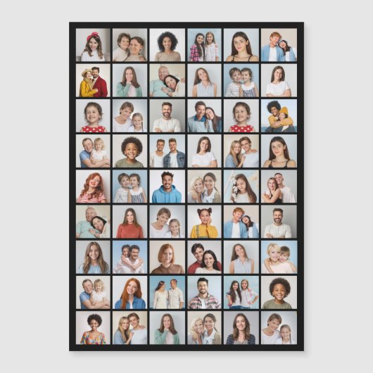 独自の54フォトコラージュ磁気カードの作成 (正面)