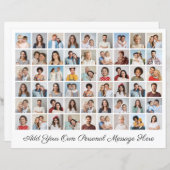 独自の54フォトコラージュ紙シートの作成 (正面/裏面)