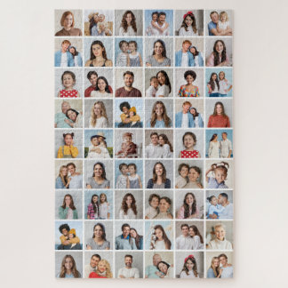 独自の54フォトコラージュ編集可能カラーを作成 ジグソーパズル