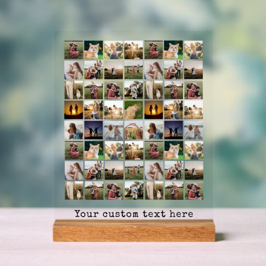 独自の56フォトパーソナライズされたコラージュを作成 アクリルサイン (ニュートラル)