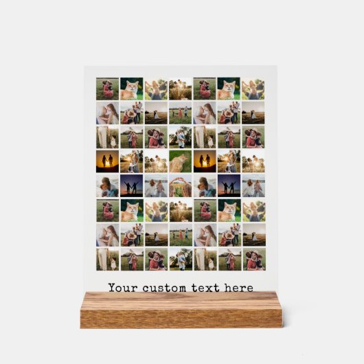 独自の56フォトパーソナライズされたコラージュを作成 アクリルサイン (正面)