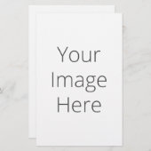 独自の5.5インチx 8.5インチリネン文房具を作成 便箋 (正面/裏面)