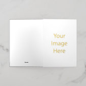 12.7cm x 17.8cm 箔二つ折りグリーティングカード , カラー: ゴールド, メディア: プレミアムホワイト (外側レイダウン)