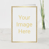 独自の5x7ゴールドフォイル折り畳みグリーティングカードの作成 箔グリーティングカード (正面)