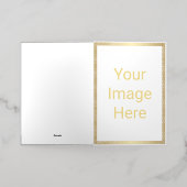 独自の5x7ゴールドフォイル折り畳みグリーティングカードの作成 箔グリーティングカード (外側レイダウン)