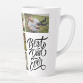 独自の6つのフォトコラージュ最高のパパを作成 カフェラテマグ (右)