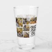 独自の6つのフォトコラージュ最高のパパを作成 タンブラーグラス (裏面)