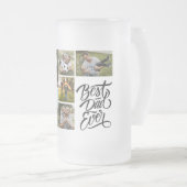 独自の6つのフォトコラージュ最高のパパを作成 フロストグラスビールジョッキ (正面右)