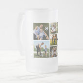 独自の6つのフォトコラージュ最高のパパを作成 フロストグラスビールジョッキ (正面左)