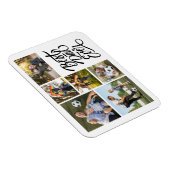 独自の6つのフォトコラージュ最高のパパを作成 マグネット (右側)