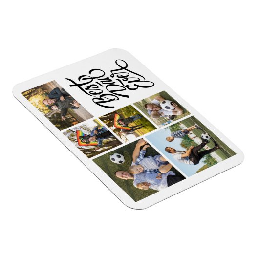 独自の6つのフォトコラージュ最高のパパを作成 マグネット (右側)