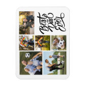 独自の6つのフォトコラージュ最高のパパを作成 マグネット (縦)