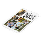 独自の6つのフォトコラージュ最高のパパを作成 マグネット (左側)