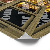 独自の6ウィンドウブラウンオープンウィンドウポスターを作成する ポスター (角)