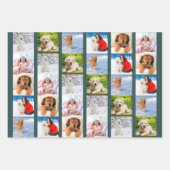 独自の6フォトコラージグリーンセットを作成する3 ラッピングペーパーシート (正面)