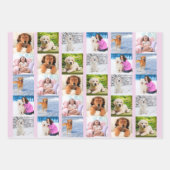 独自の6フォトコラージピンクセットの作成3 ラッピングペーパーシート (正面3)