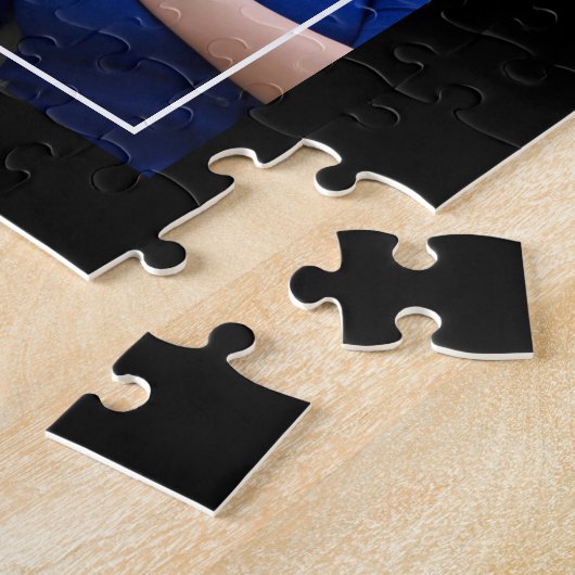 独自の6フォトコラージファミリー引用文ブラックの作成 ジグソーパズル (側面)