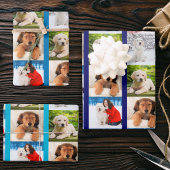 独自の6フォトコラージブルーセットを作成する3 ラッピングペーパーシート