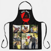 独自の6フォトコラージュパパBBQの作成 エプロン (正面)