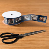 独自の6フォトコラージュ海軍フィルムストリップを作成 サテンリボン