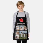 独自の6フォトコラージュ編集可能カラーを作成 エプロン (着用した状態)