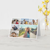 独自の6フォトコラージュ編集可能カラーを作成 カード (黄色い花)