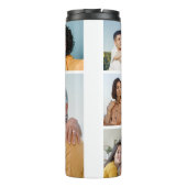 独自の6フォトコラージュ編集可能カラーを作成 タンブラー (裏面)