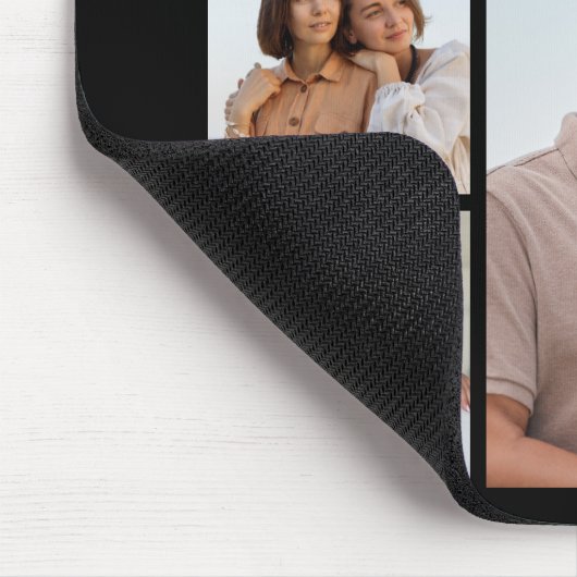 独自の6フォトコラージュ編集可能カラーを作成 マウスパッド (コーナー)