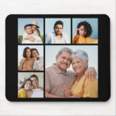 独自の6フォトコラージュ編集可能カラーを作成 マウスパッド (正面)